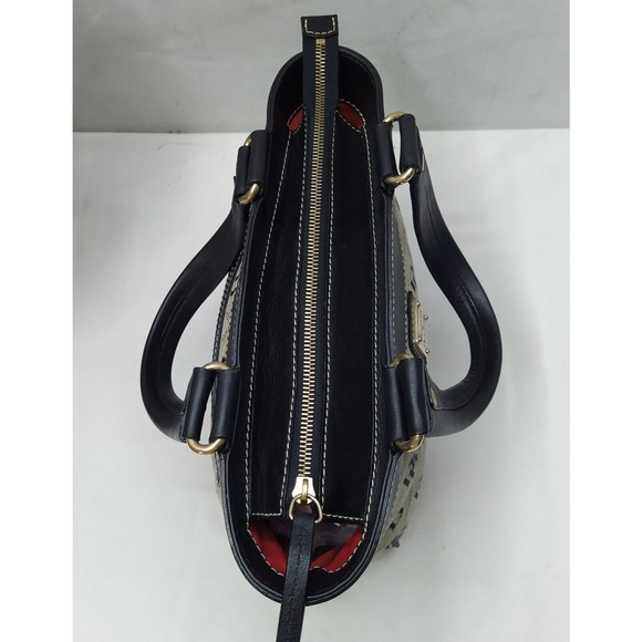 Dooney & Bourke Black Canvas Leather Trim Double Handle Mini Tote Shoulder Bag - Picture 7 of 16